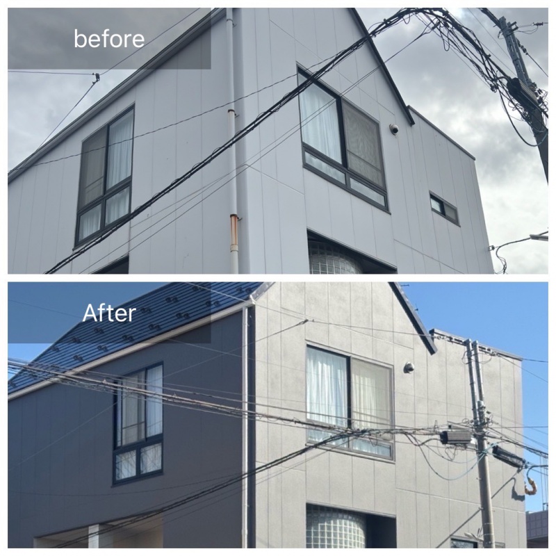 松戸市K様邸　外壁塗装　屋根塗装　防水塗装 施工写真 5